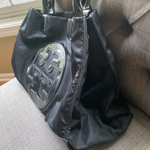 Tory Burch Black Nylon Tote - Picture 3 of 4